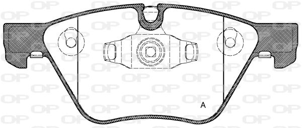 OPEN PARTS Комплект тормозных колодок, дисковый тормоз BPA1052.10